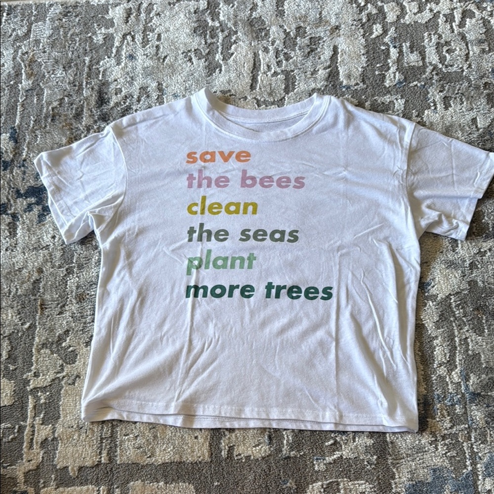 Target White Kids T-Shirt with Colorful Eco Message